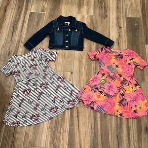 Squeeze Jean Jacket and Dress Set Size 4/5